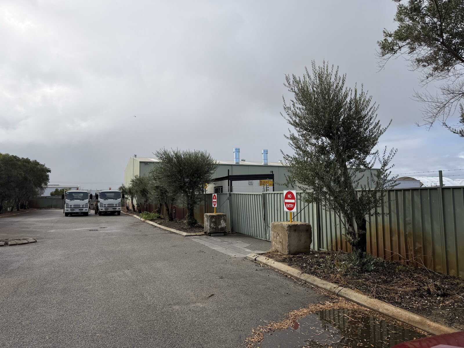 Ascend trucks on site at a commercial facility